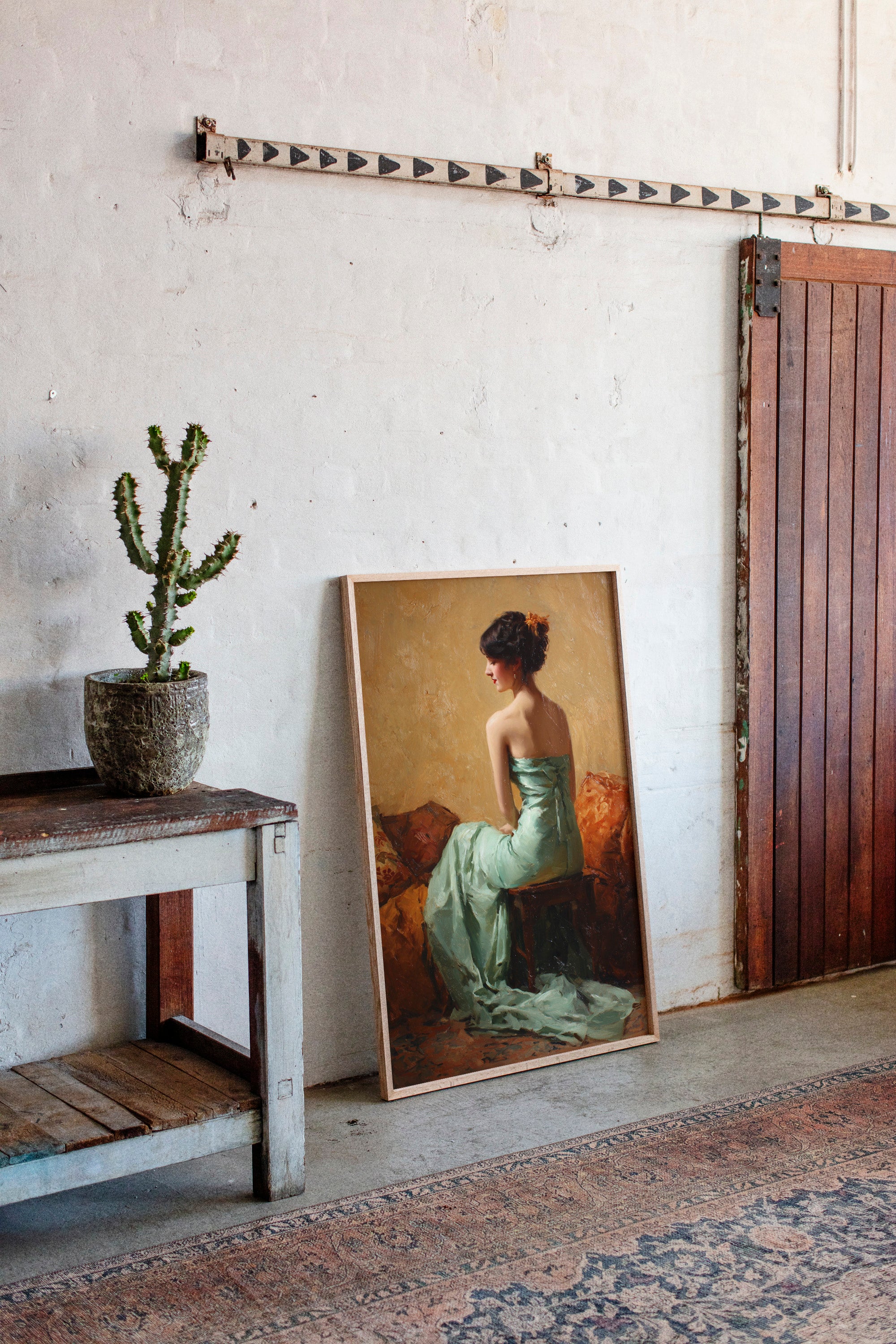 A Moment in Celadon Silk