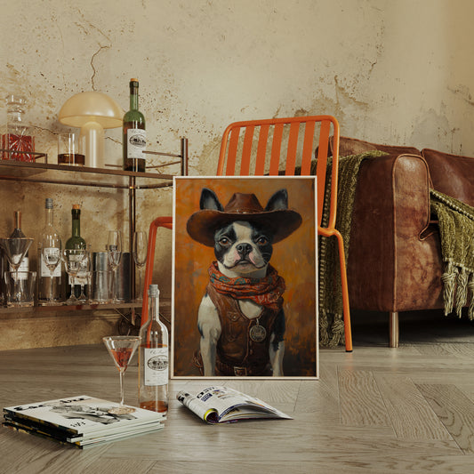 Boston Terrier Cowboy Deputy