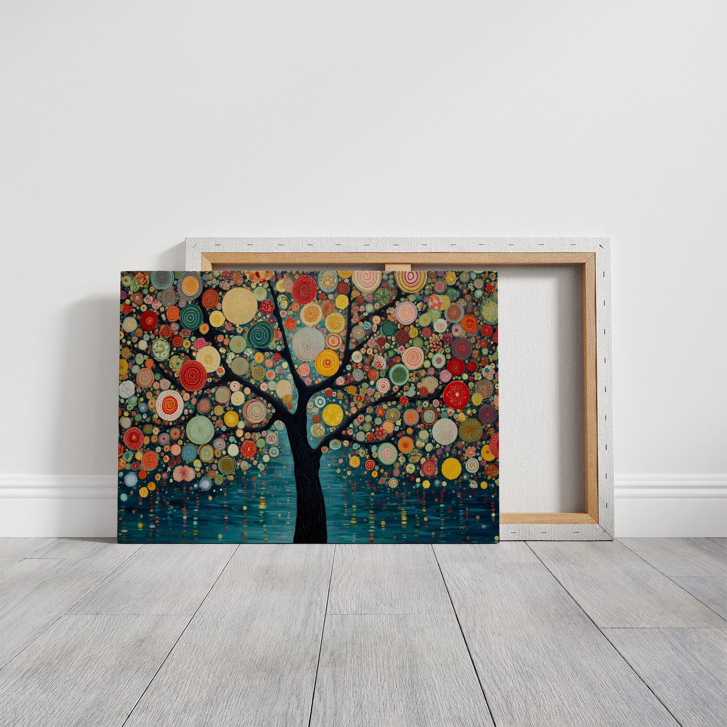 Circles Dance Through Teal Night