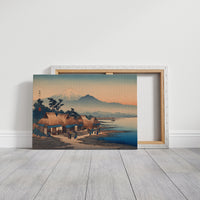 Coastal Village Greets Mountain Dawn