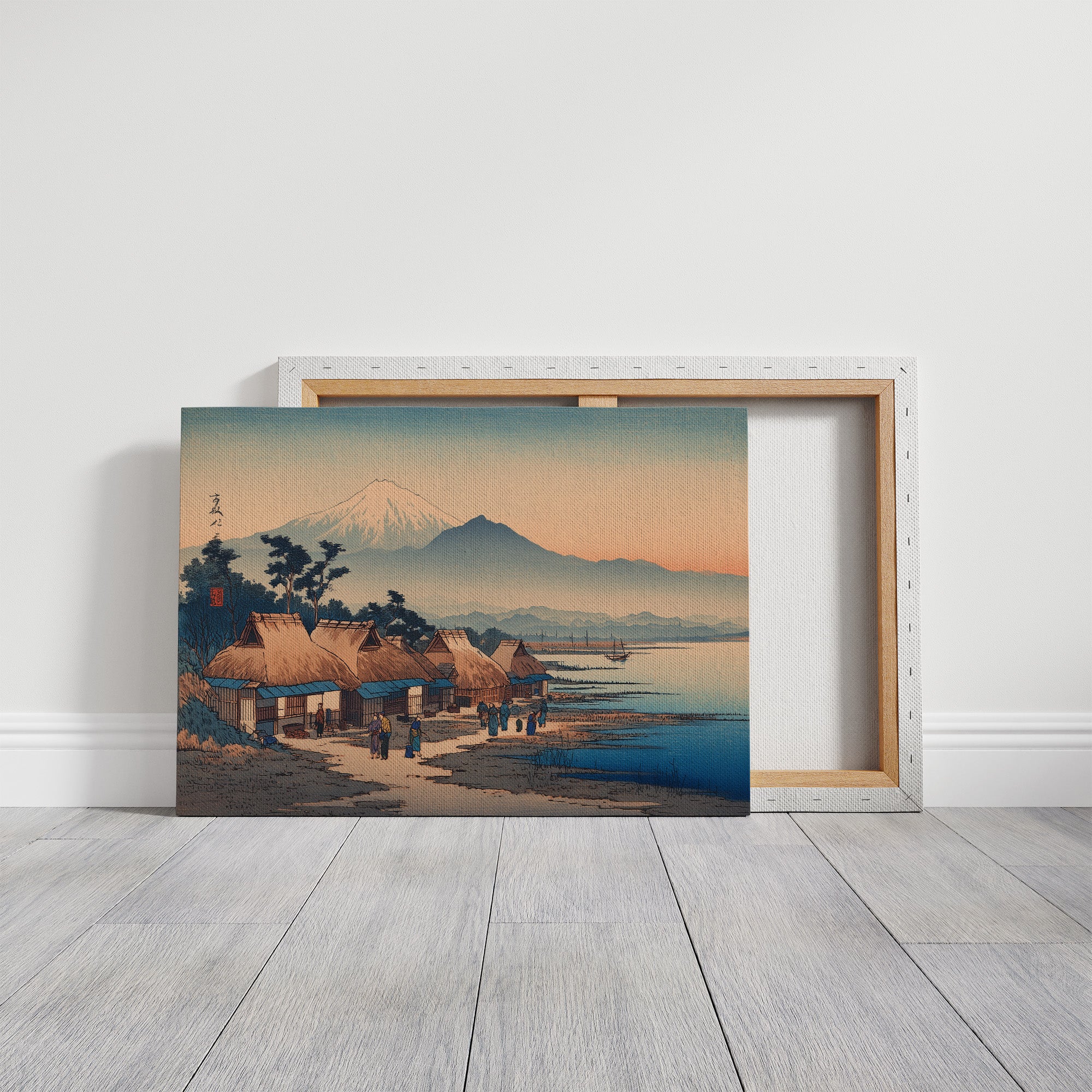 Coastal Village Greets Mountain Dawn