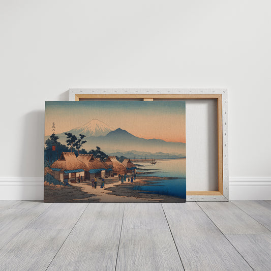 Coastal Village Greets Mountain Dawn