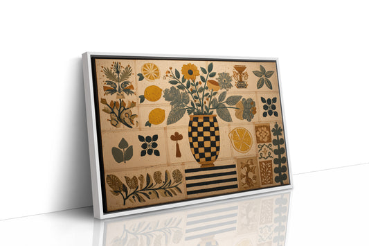 Checkered Vessel Holds Folk Garden Memories