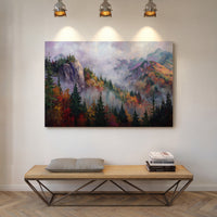 Autumn Mists Crown Mountain Peaks