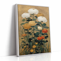 Chrysanthemums Dance In Golden Light