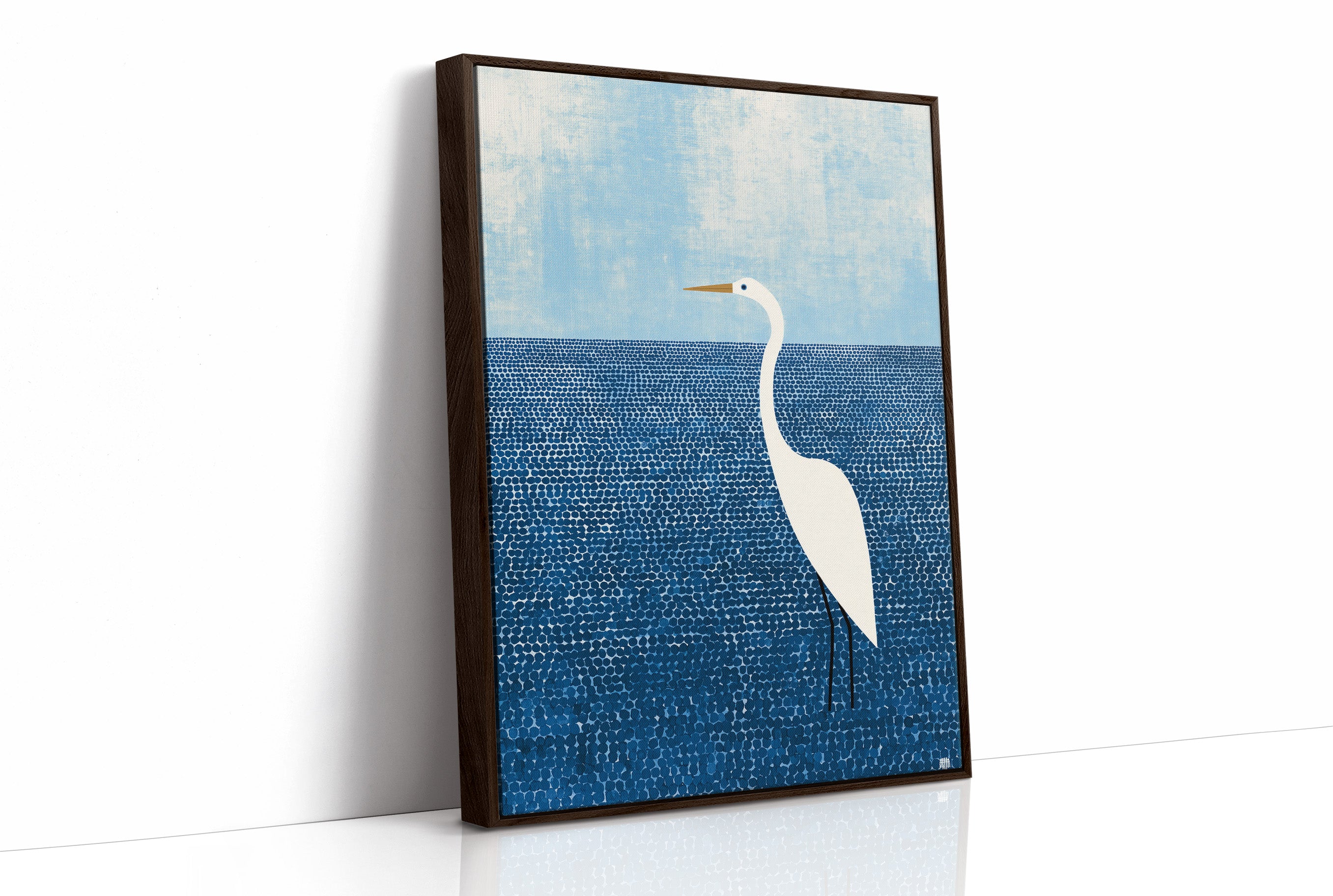 Egret in the Blue Shallows