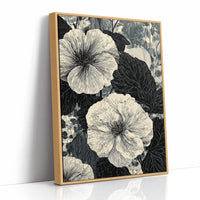 Hibiscus in Fine Black Ink