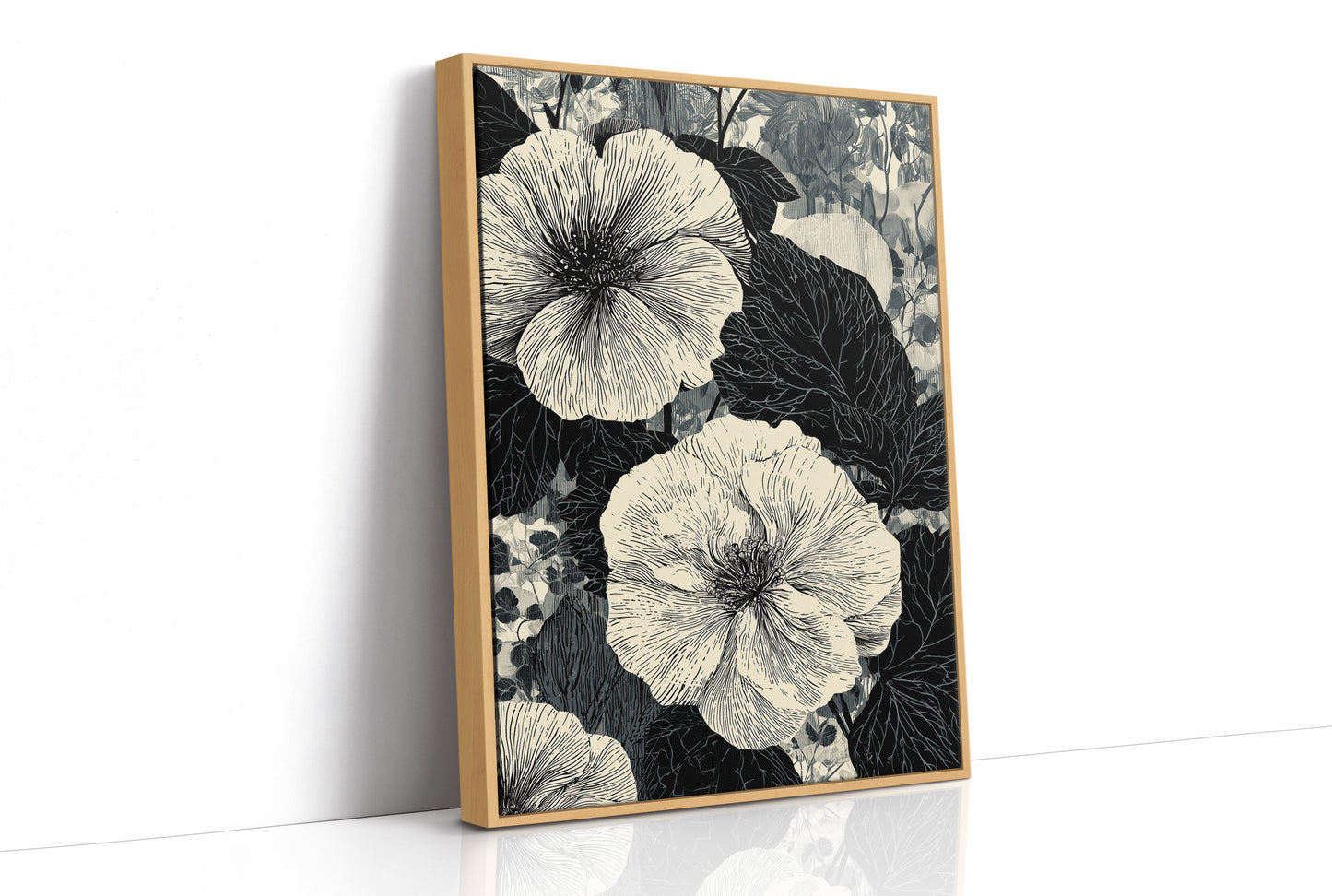 Hibiscus in Fine Black Ink