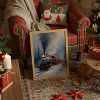 Steam Engine's Winter Night Journey