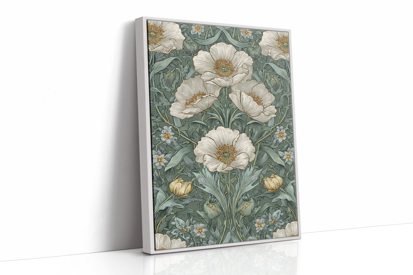 Delicate Blossoms on Verdant Background