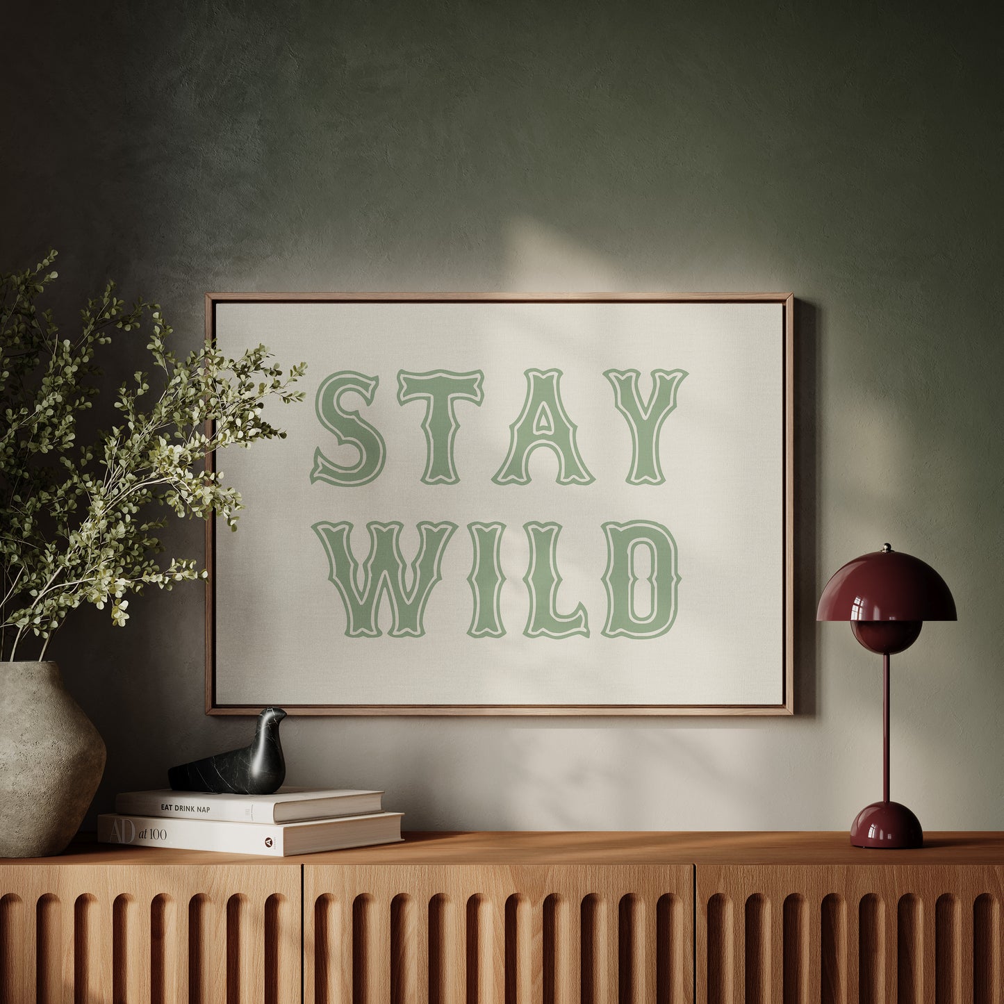 Stay Wild – Western Typography Wall Art Print