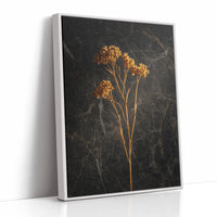 Golden Blooms Against Timeless Stone