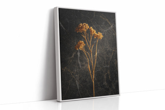 Golden Blooms Against Timeless Stone