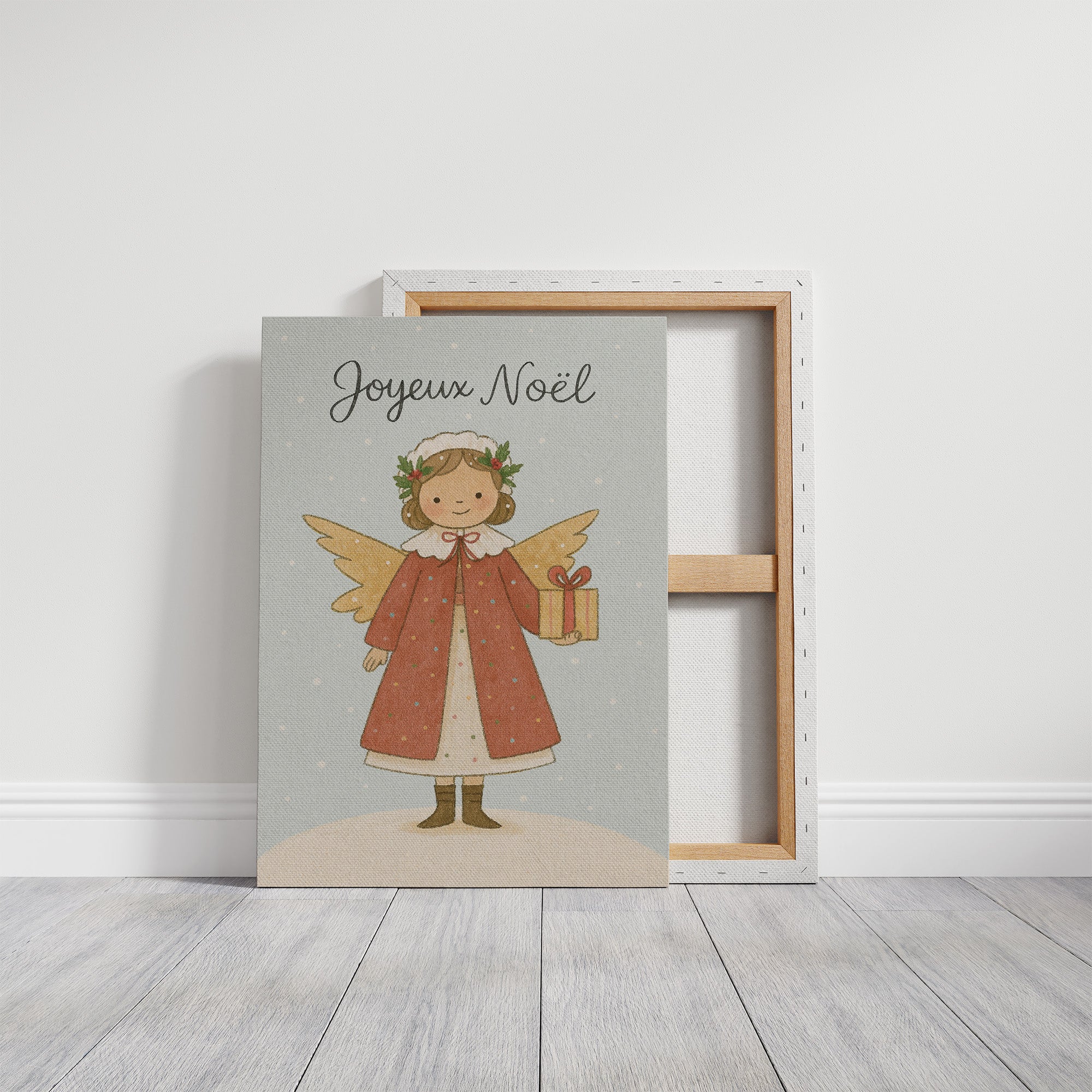 French Holiday Angel Brings Gifts