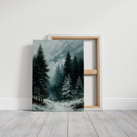 Snowbound Path Through the Pines
