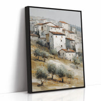 Mediterranean Hillside Village in Muted Light