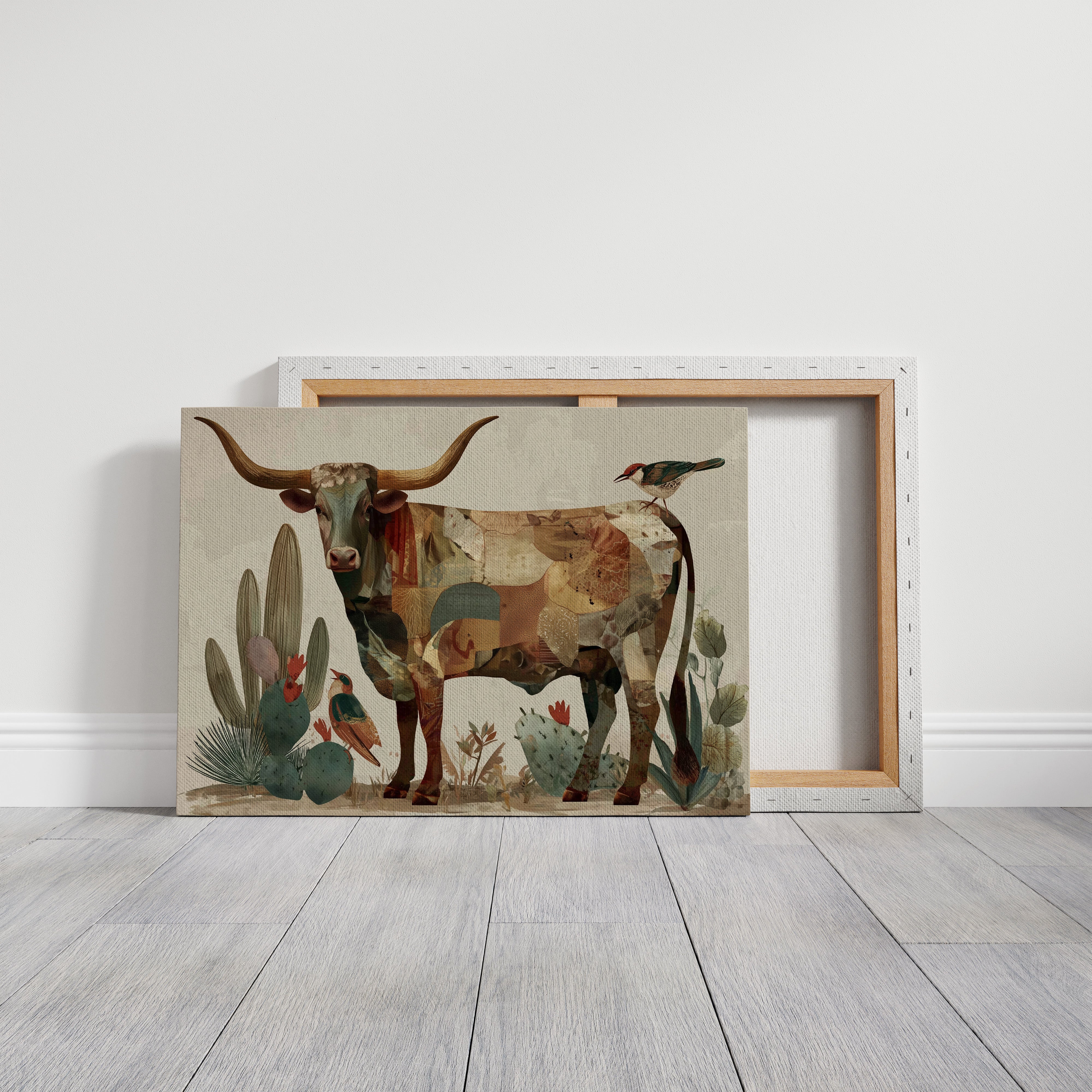 Desert Birds Dance With Longhorn