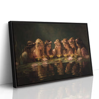 Maidens Gather At Lily Pond