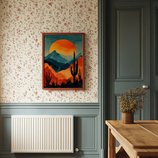 Saguaros Paint Their Mountain Song