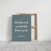 Sacred Words On Sage Canvas