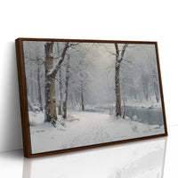 Silent Snow Traces River's Path