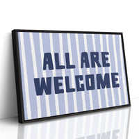 All Are Welcome Striped Print