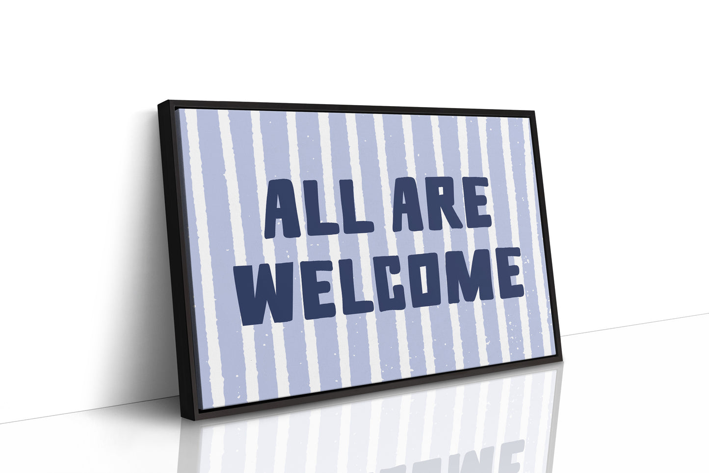 All Are Welcome Striped Print