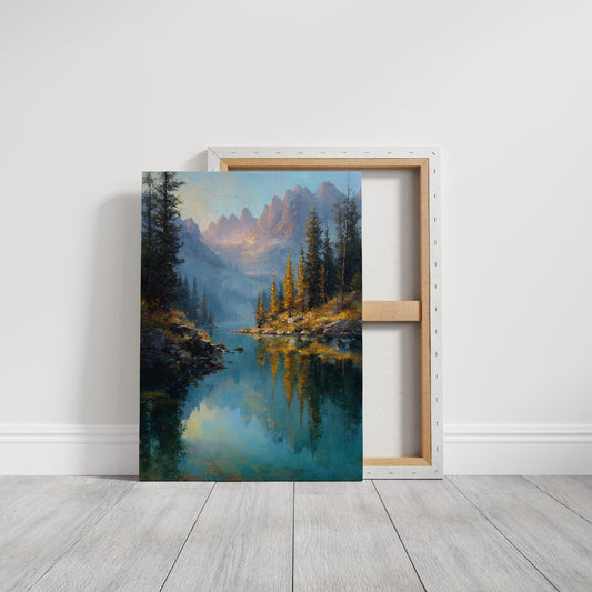 Peaks Paint Gold On Alpine Waters