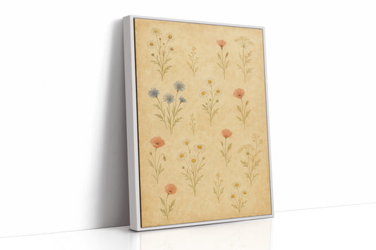 Vintage Wildflower Watercolor Print
