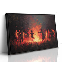 Firelit Dancers Circle Ancient Ritual