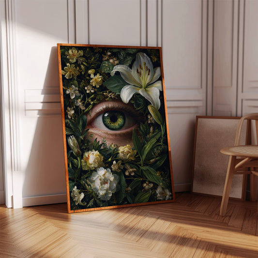 Gaze Beneath the Floral Veil