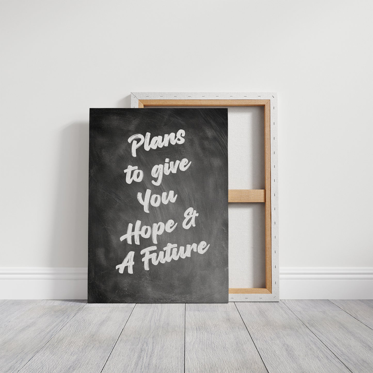 Promises Written On Blackboard Canvas