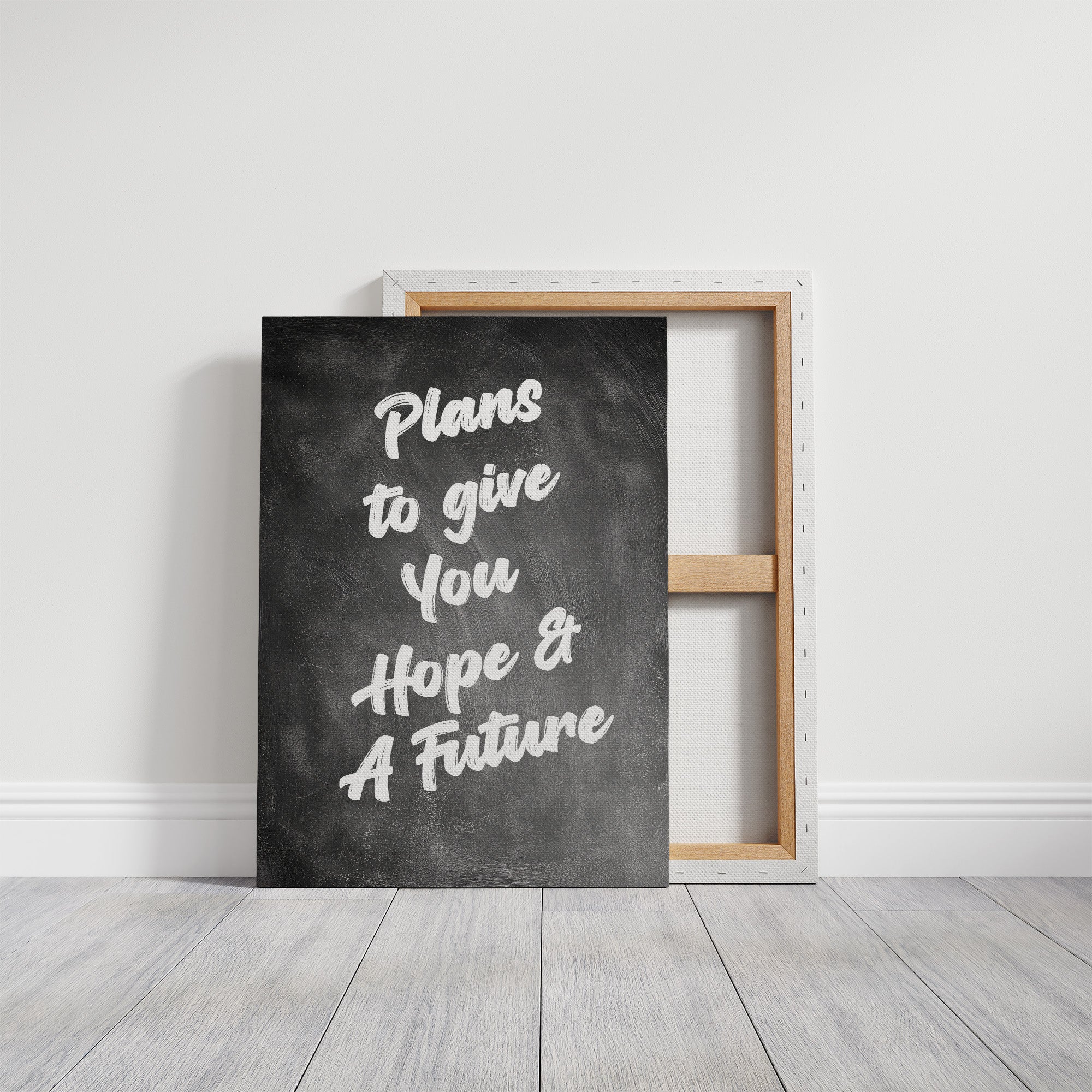 Promises Written On Blackboard Canvas