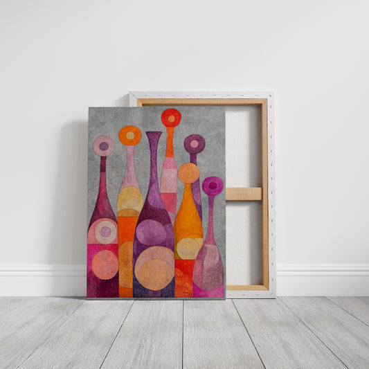 Wine Bottles Dance At Twilight