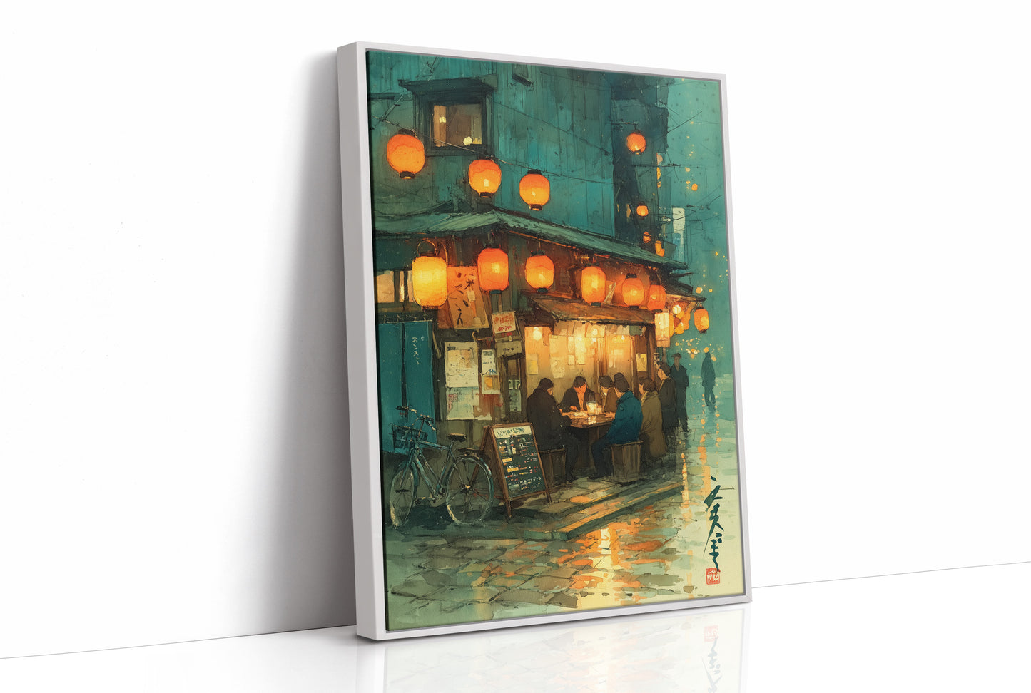 Lanterns Light The Rainy Street