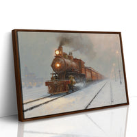 Iron Horse Glows Through Winter Night