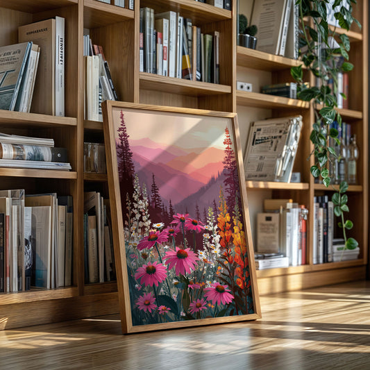 Sunset Serenade Over Wild Blooms