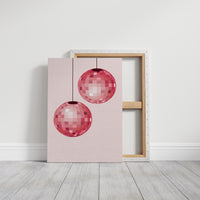 Rose Disco Spheres Catch Morning Light