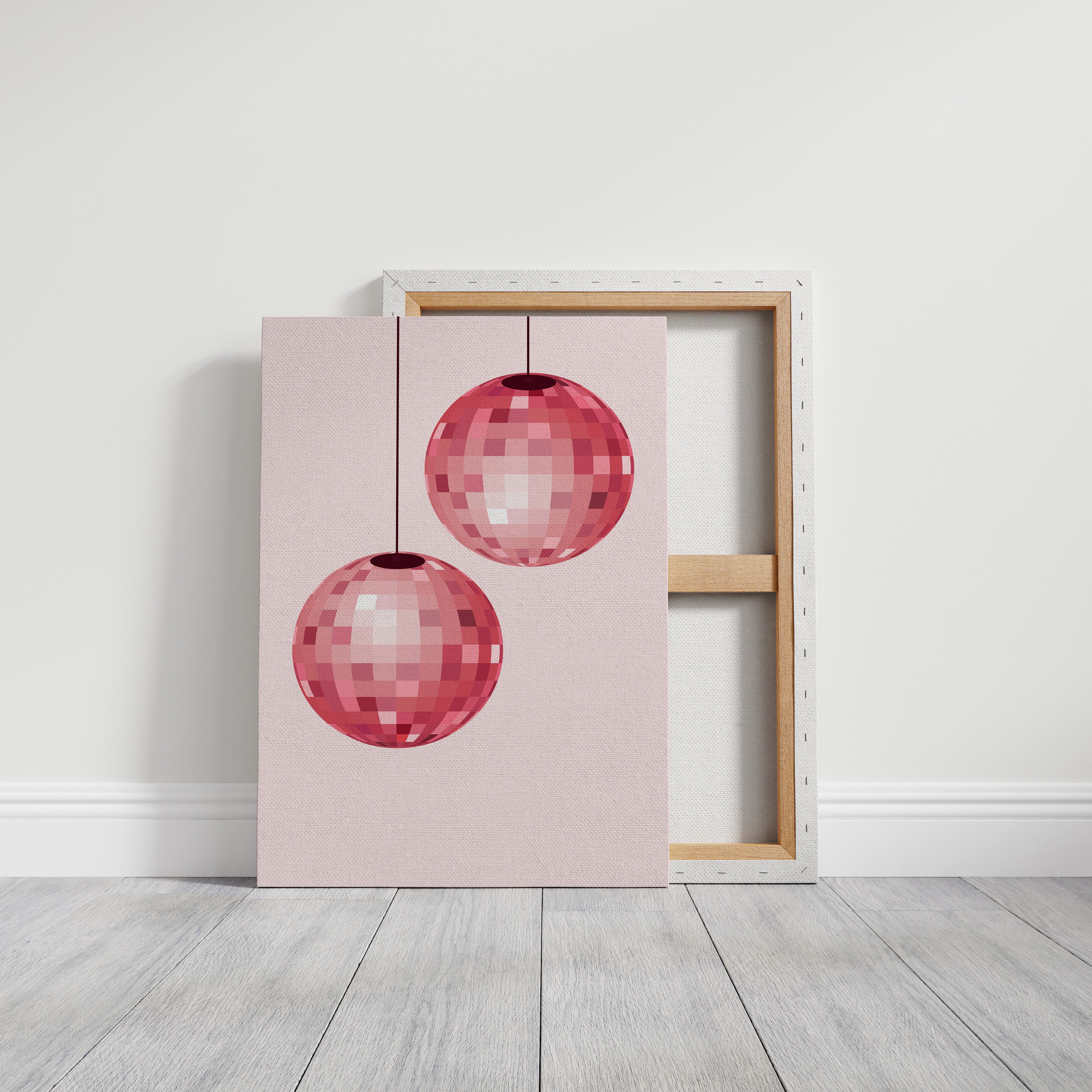 Rose Disco Spheres Catch Morning Light