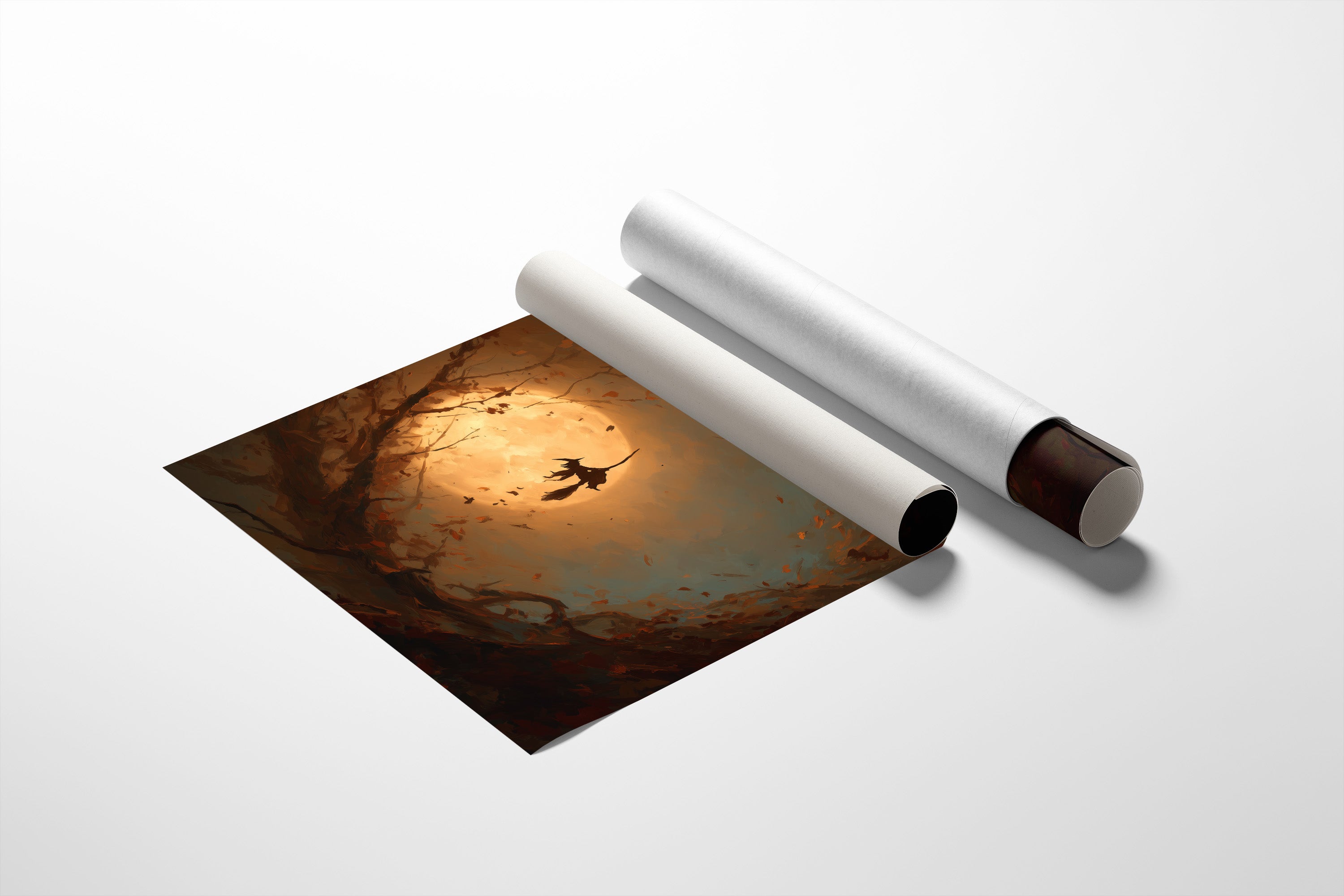 Autumn Flight Through Amber Light