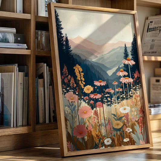 Fields Where Mountains Embrace Light