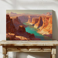 Turquoise River Cuts Ancient Stone