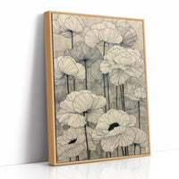 Faded Poppies on Parchment