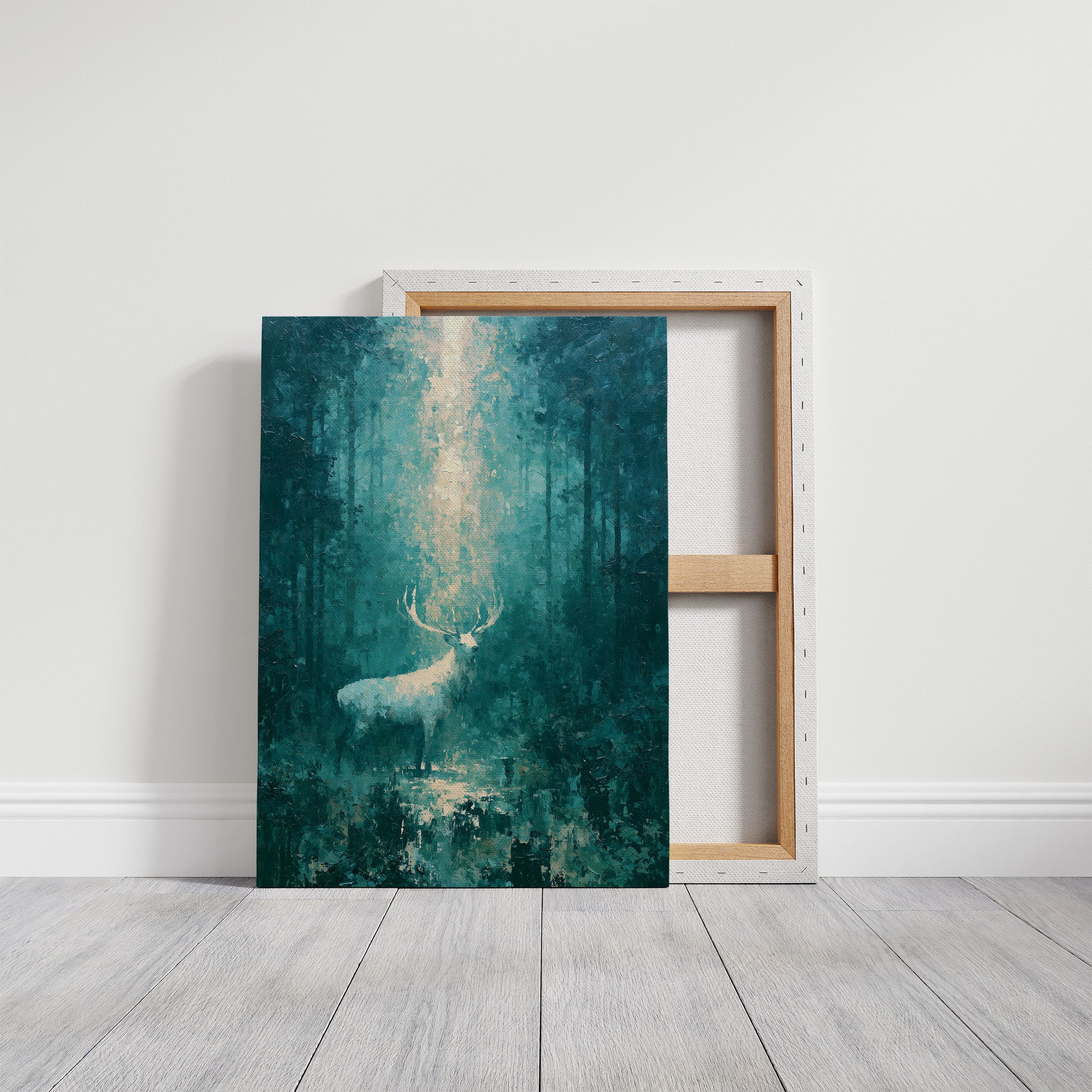 White Stag in the Emerald Glow