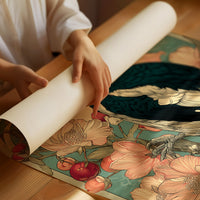 Crimson Crest Among Peach Blossoms