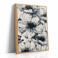 Poppies in Ink Splatter