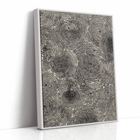 Cascading Circular Patterns in Monochrome