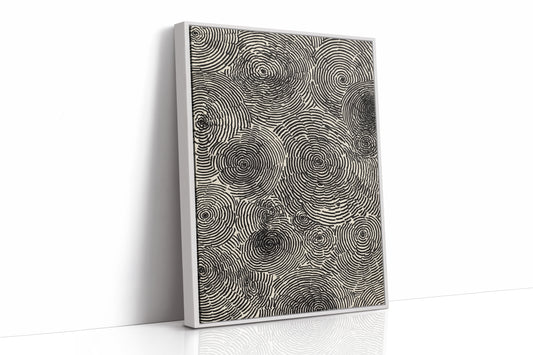 Cascading Circular Patterns in Monochrome