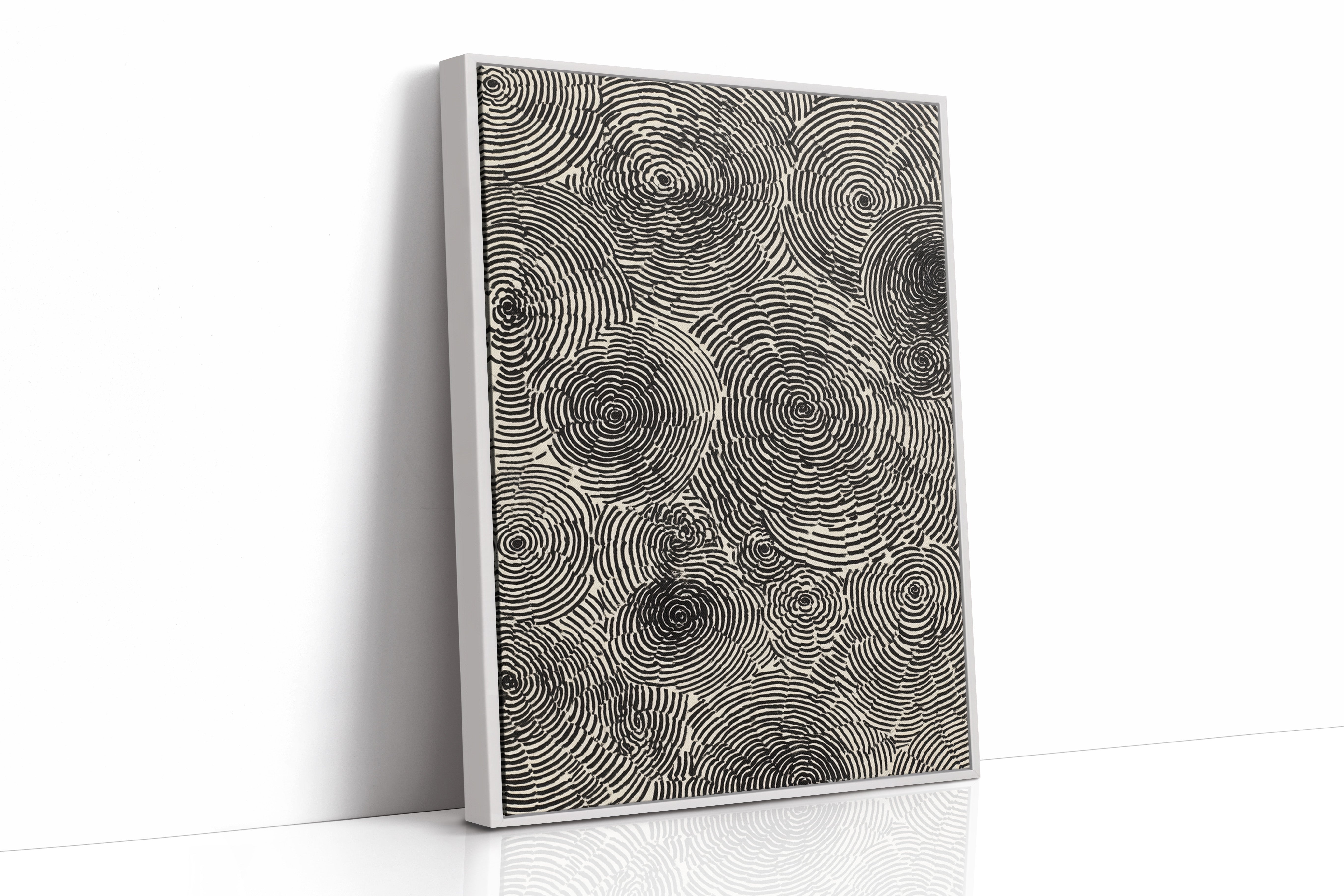 Cascading Circular Patterns in Monochrome