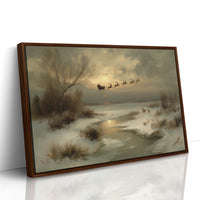 Winter Magic Crosses Moonlit Stream